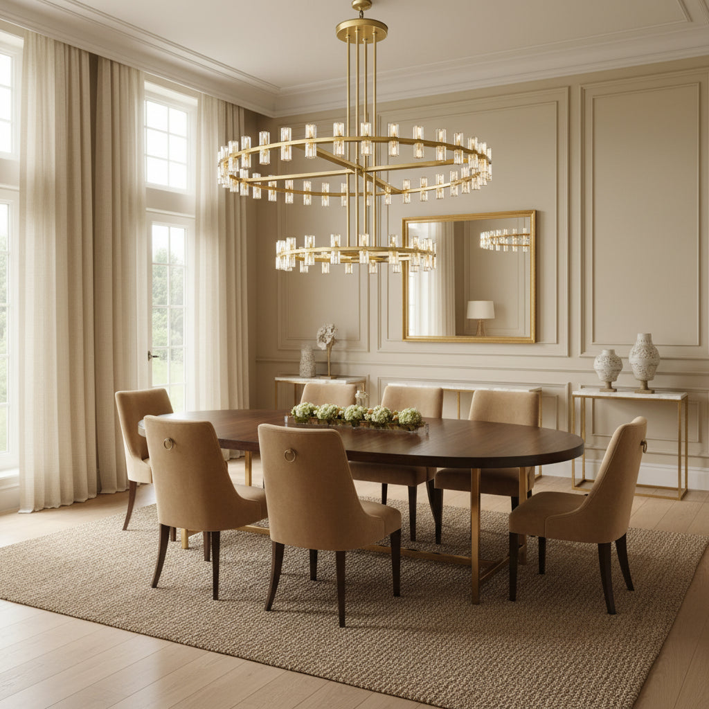 Arcachoe Round Two-tierd Wagon Wheel Chandelier