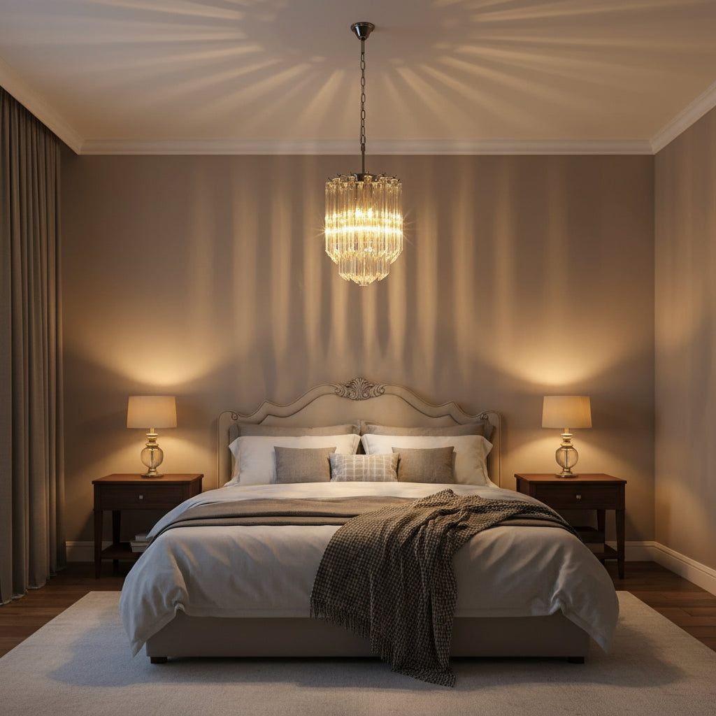 Transparant Glass Prism Chandelier