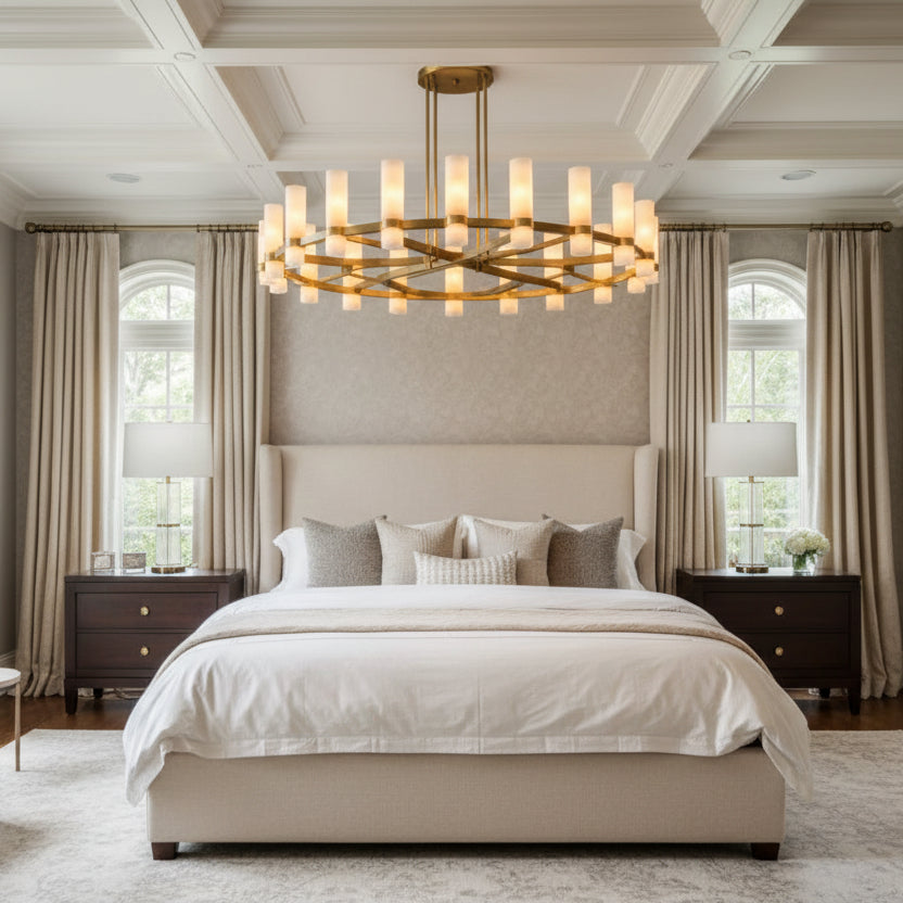 Ravellet Round Milk Glass Chandelier