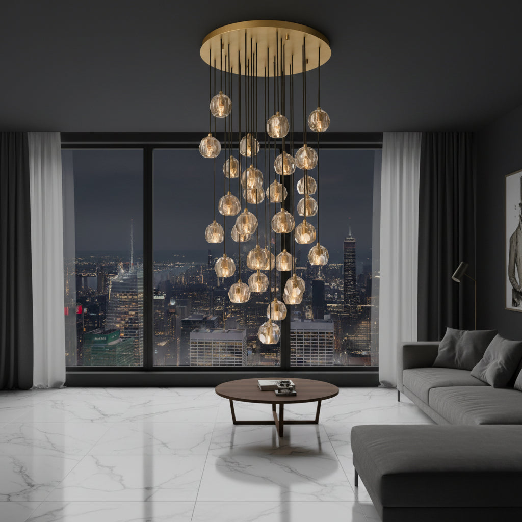 Boule do Cristal Round Cluster Chandelier