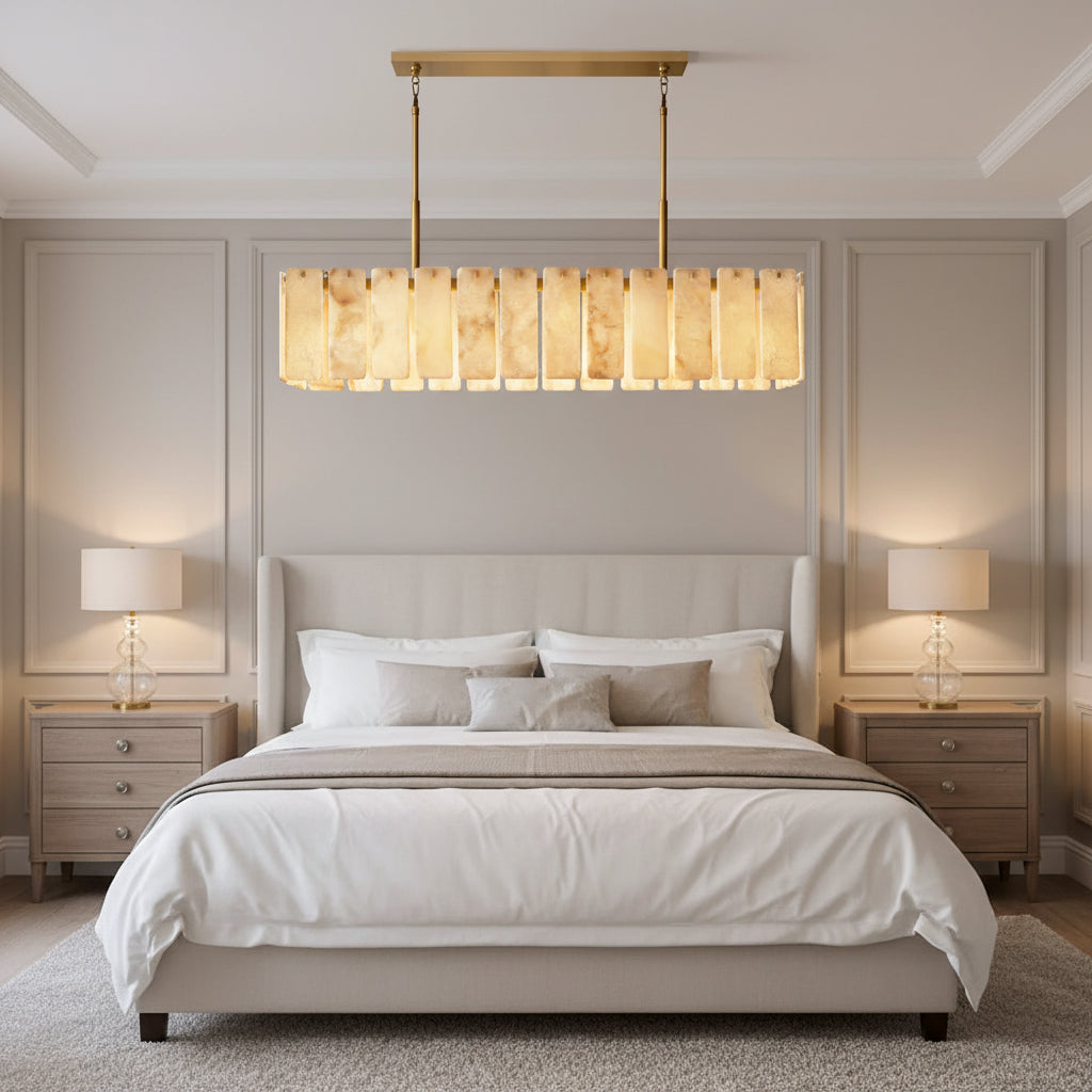 Calametta Onyx Rectangular Chandelier, Chandelier for Dining Room