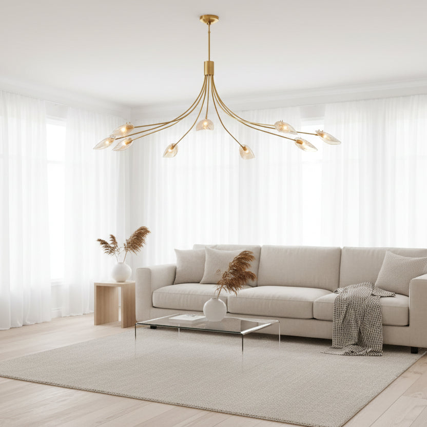 Selis Clear Glass Round Chandelier
