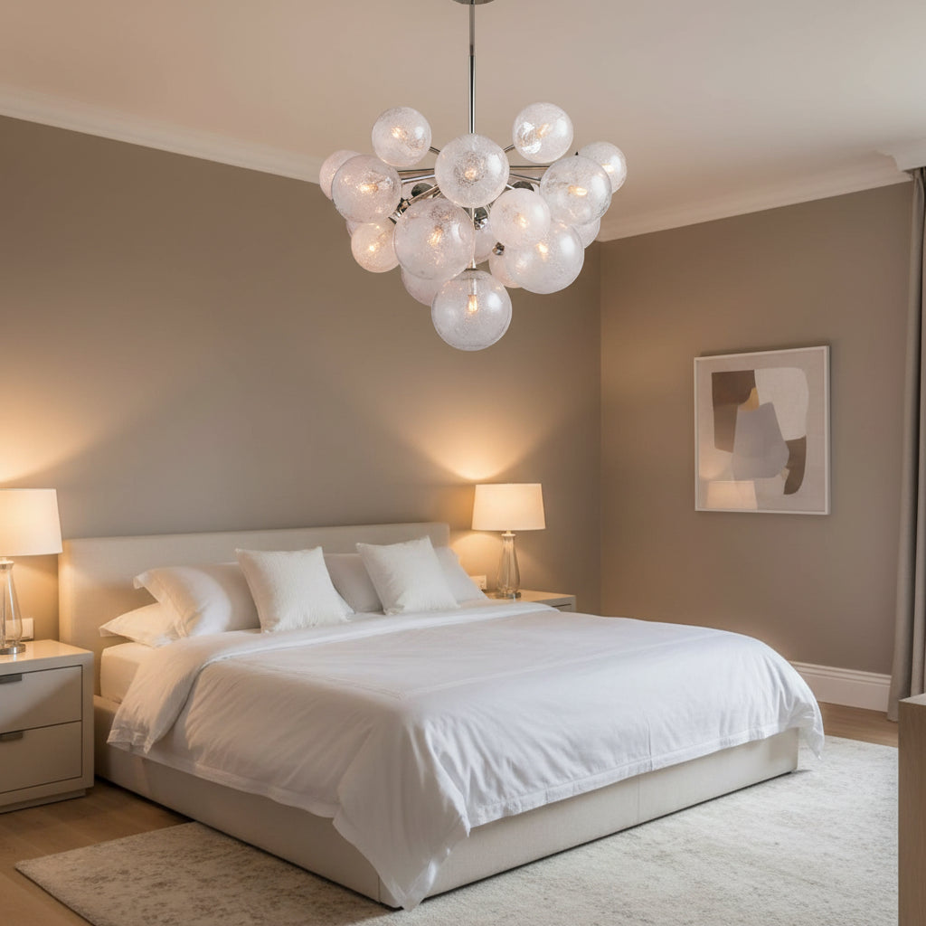Mandoza Chandelier in Nickel