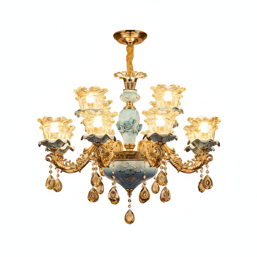 Blanche Chandelier - Blue