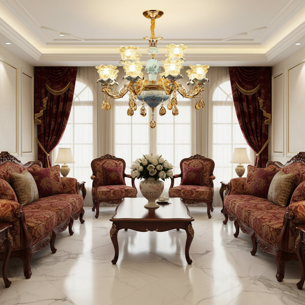 Blanche Chandelier - Blue