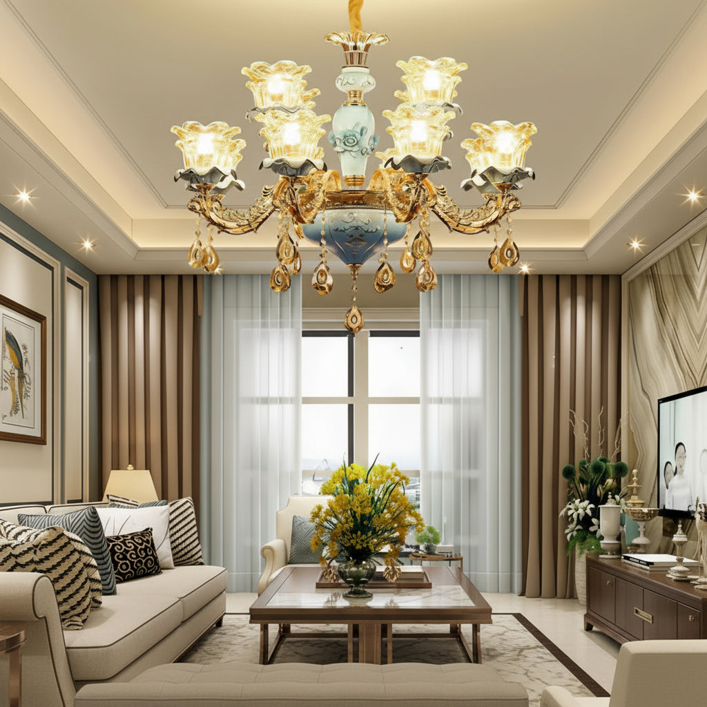 Blanche Chandelier - Blue