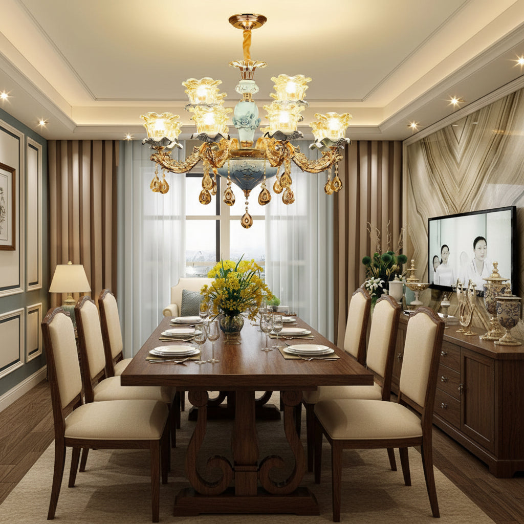 Blanche Chandelier - Blue