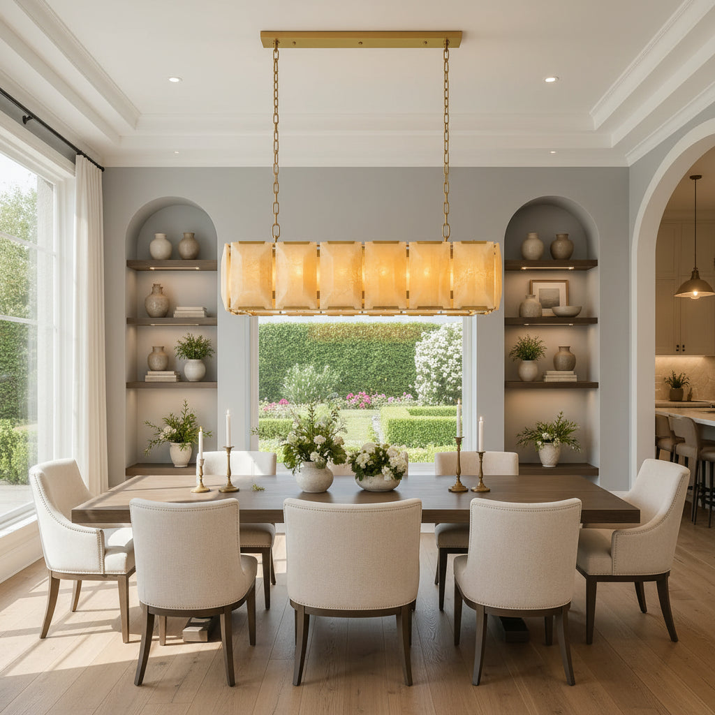 Marlow Calcite Rectangular Chandelier