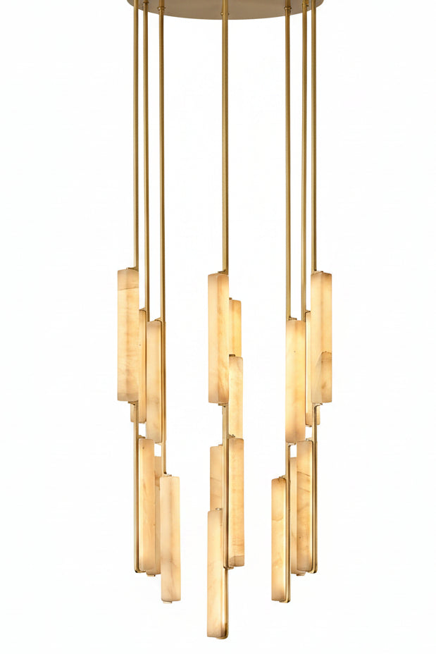 Budubon Alabaster Round Chandelier
