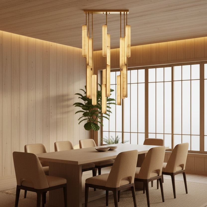 Budubon Alabaster Round Chandelier