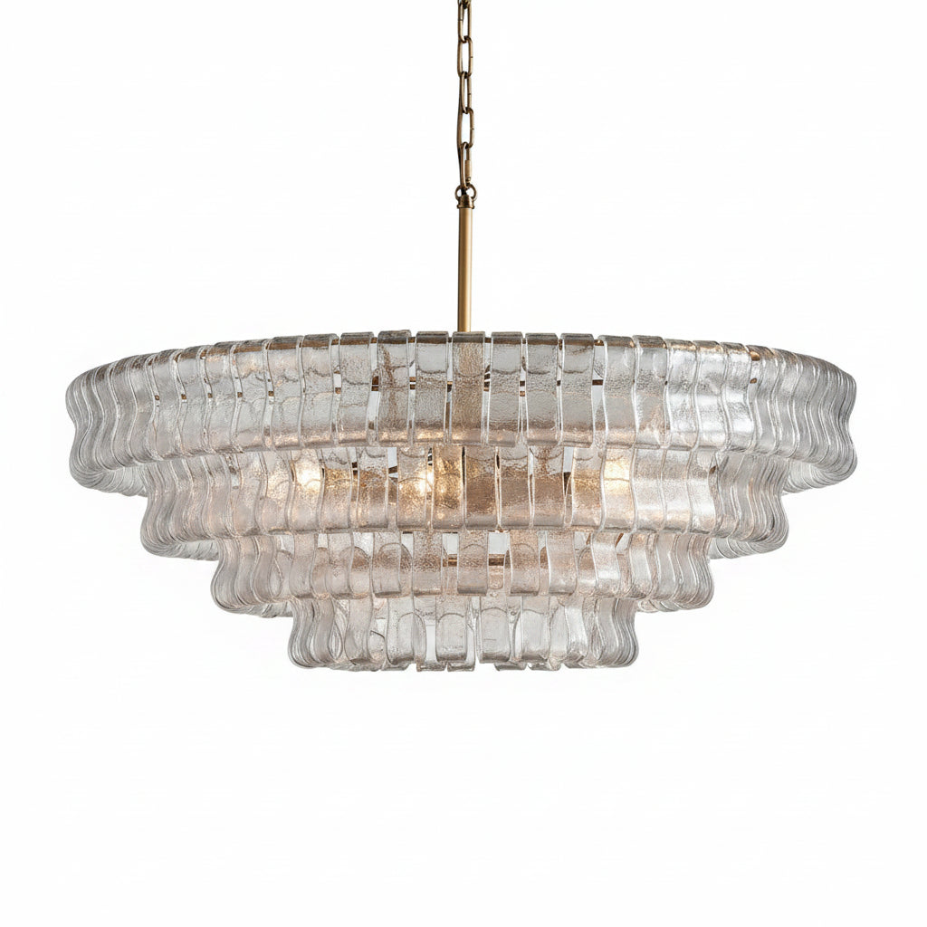 Ghiaccio Clear Class Round Chandelier