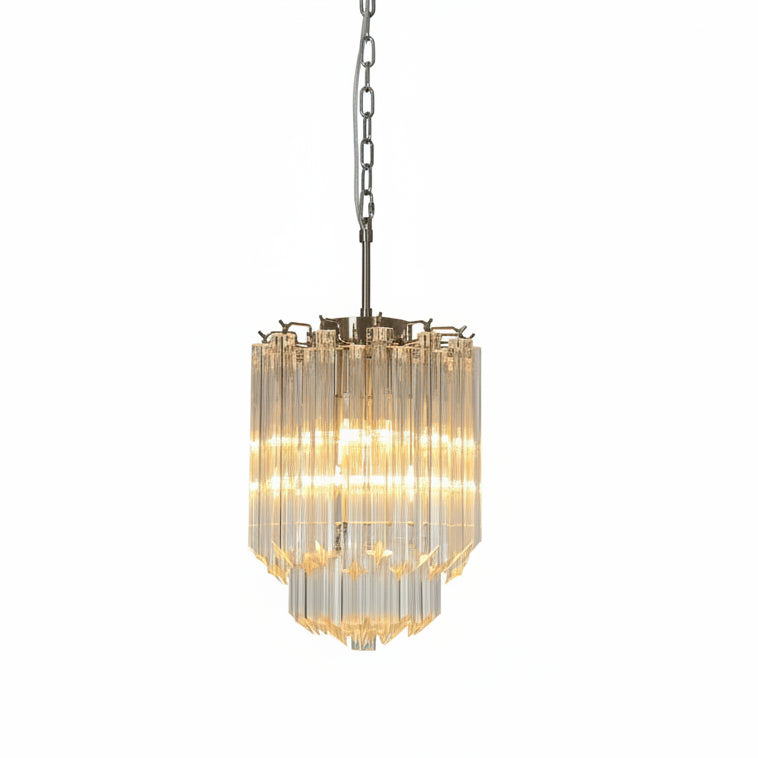 Transparant Glass Prism Chandelier