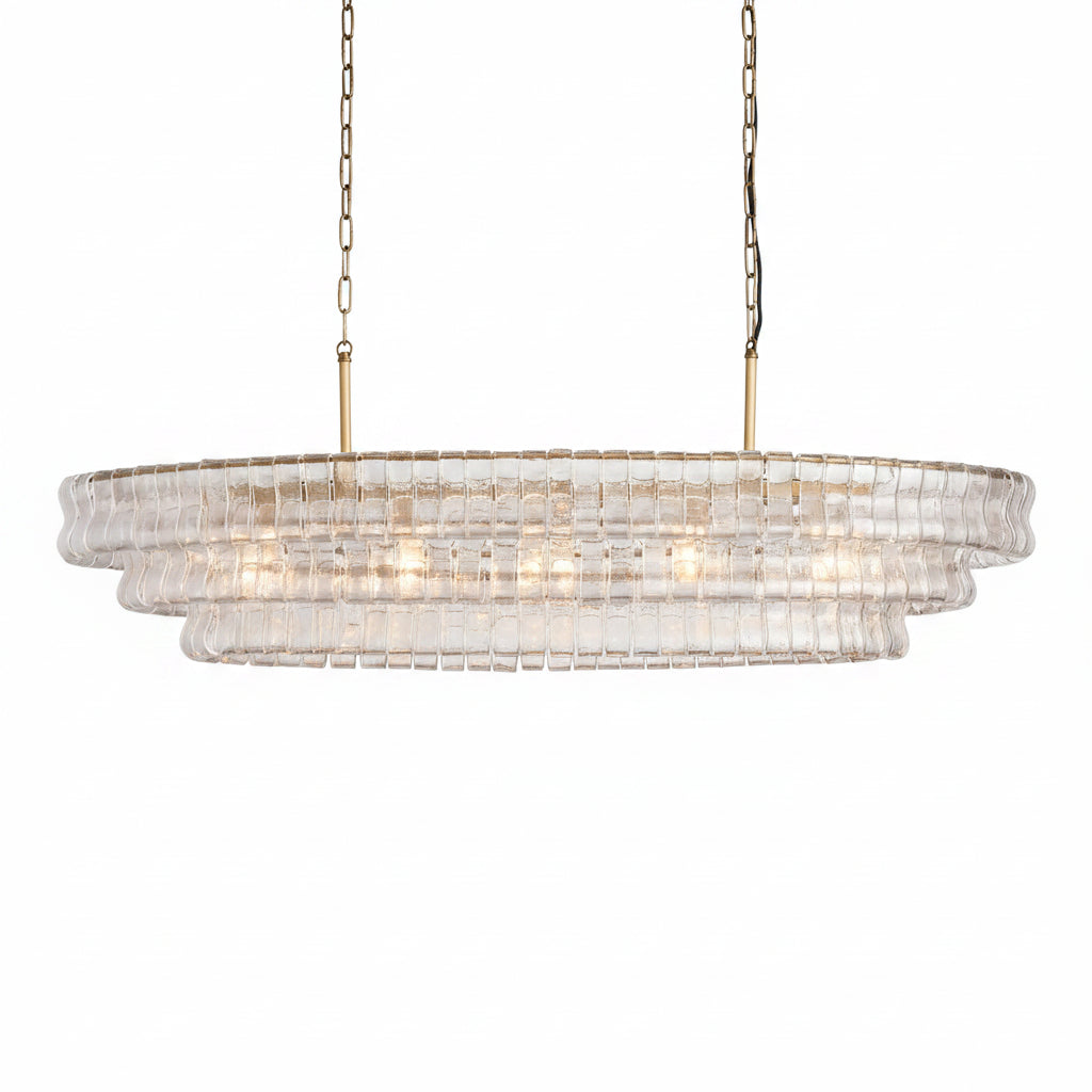 Ghiaccio Clear Class Oval Chandelier