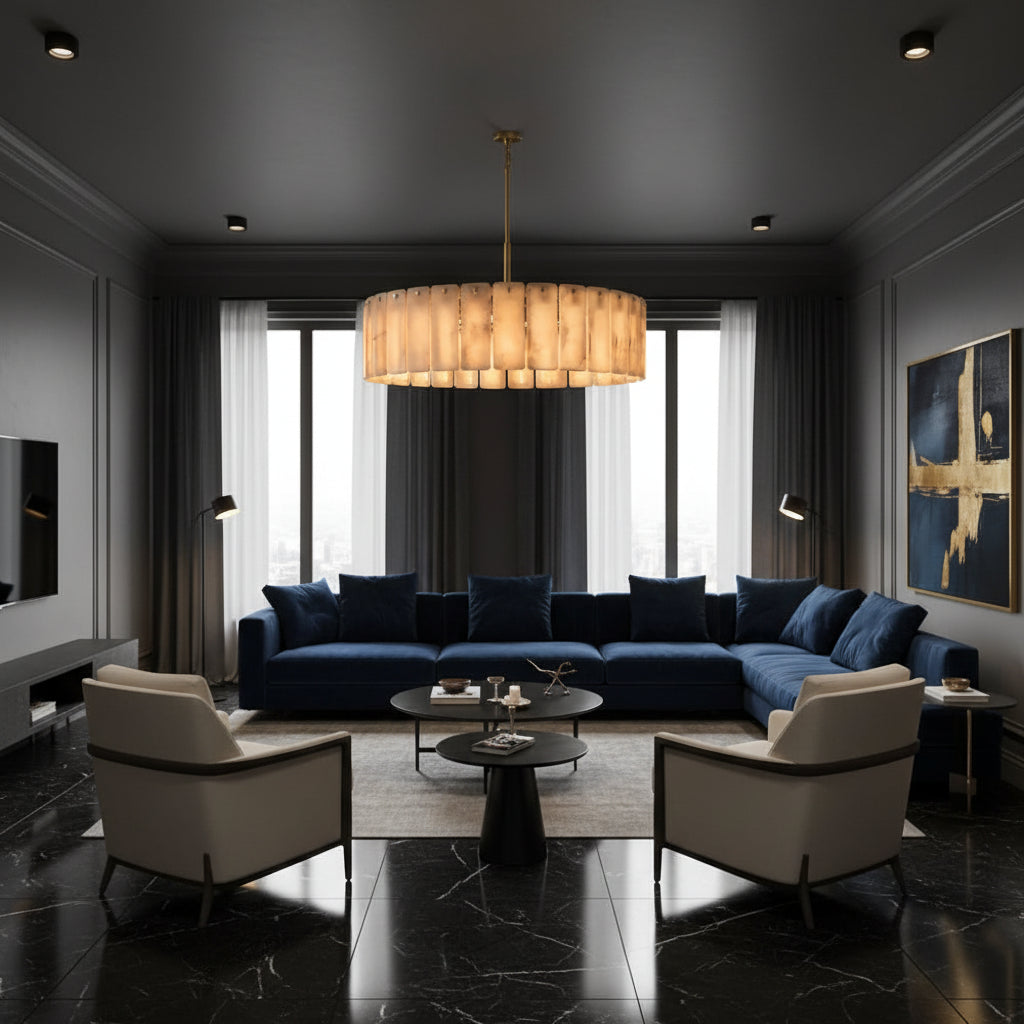 Calametta Onyx Round Chandelier