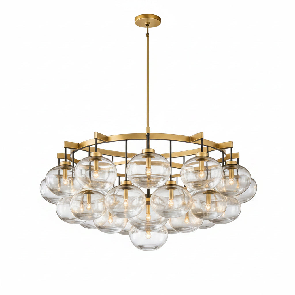 Babrette Clear Glass Round Chandelier