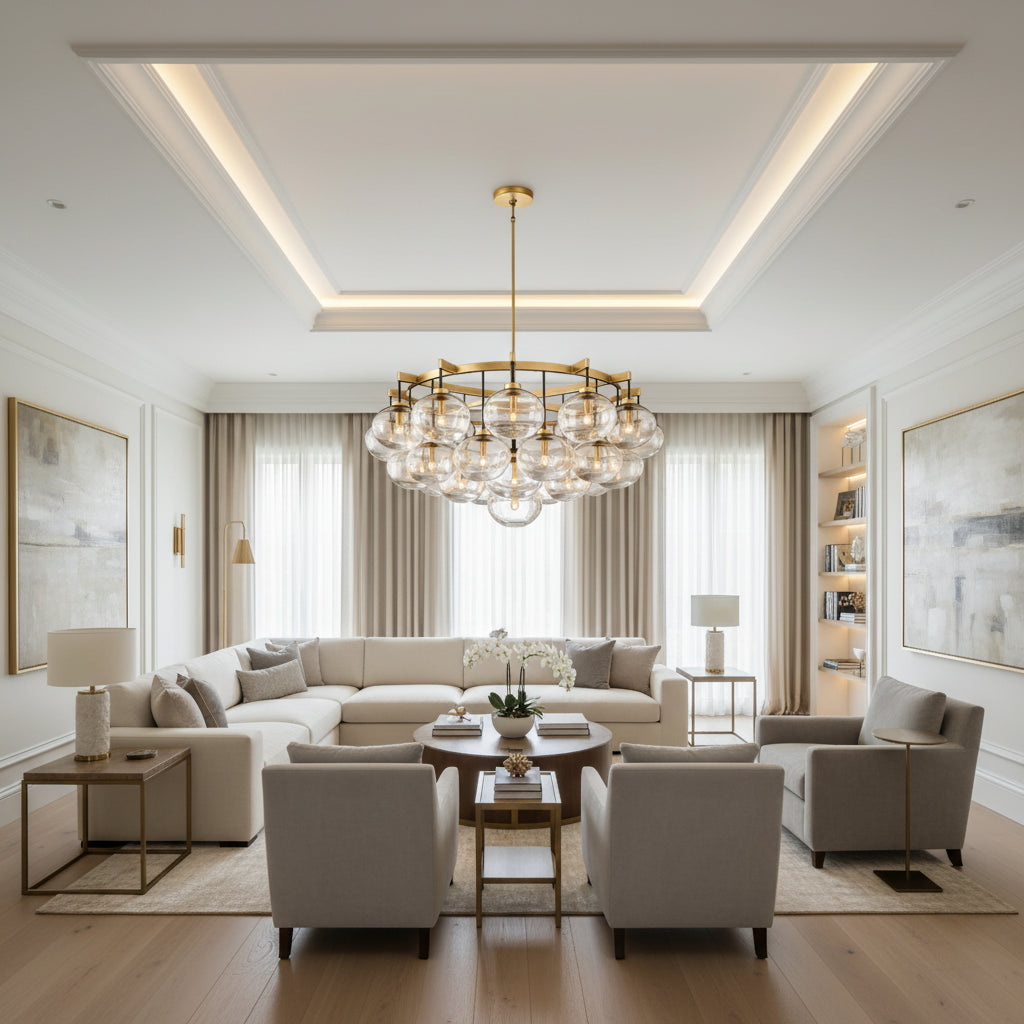 Babrette Clear Glass Round Chandelier