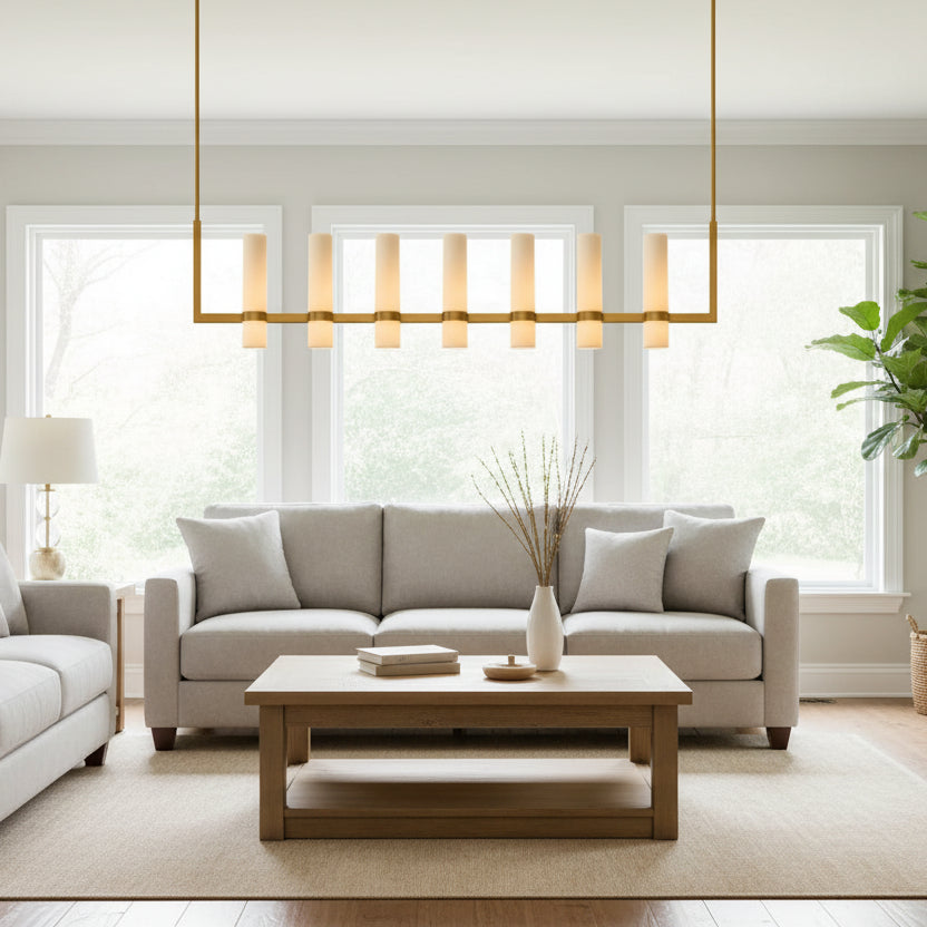 Ravellet Linear Milk Glass Chandelier