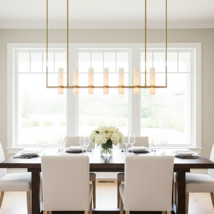 Ravellet Linear Milk Glass Chandelier