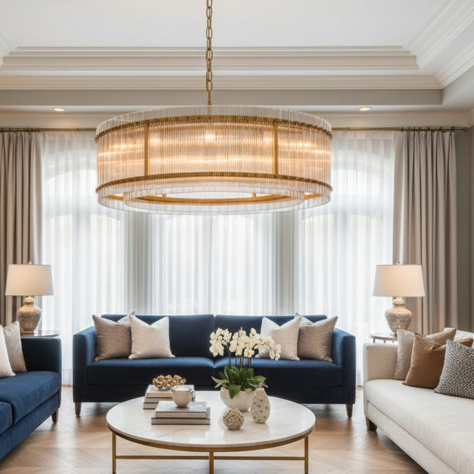 San Marca Glass Round Chandelier