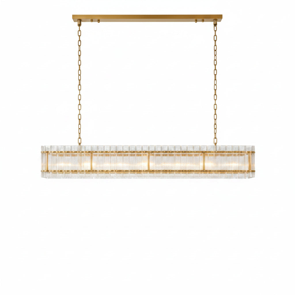 San Marca Glass Rectangular Chandelier