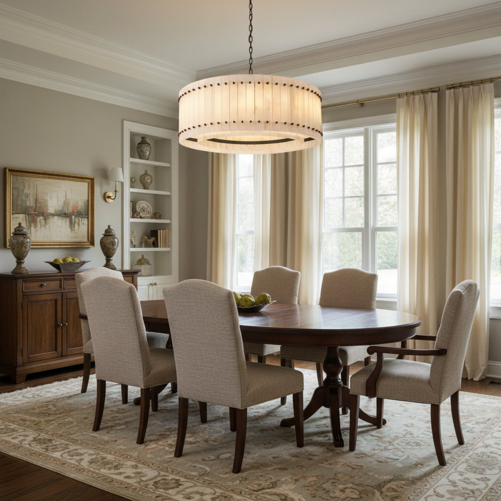 San Marca Alabaster Round Chandelier