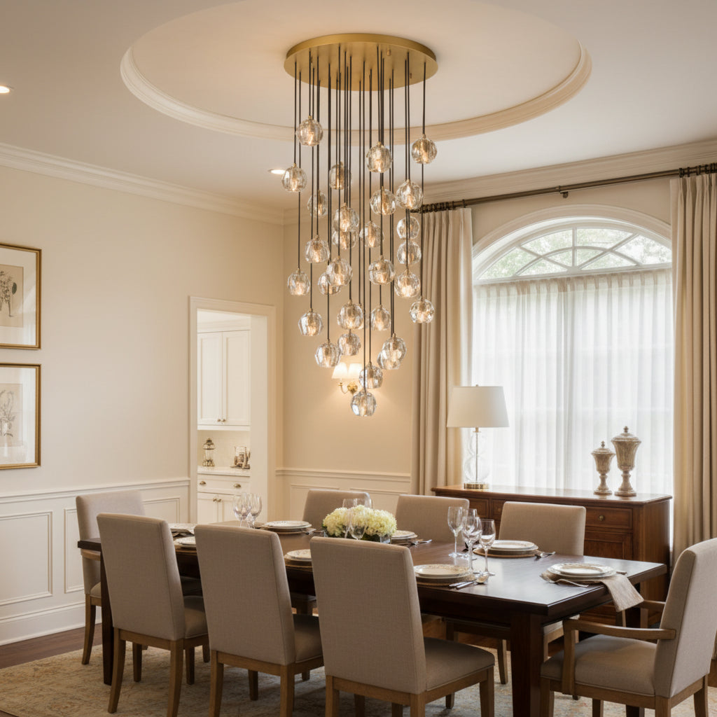Boule do Cristal Round Cluster Chandelier