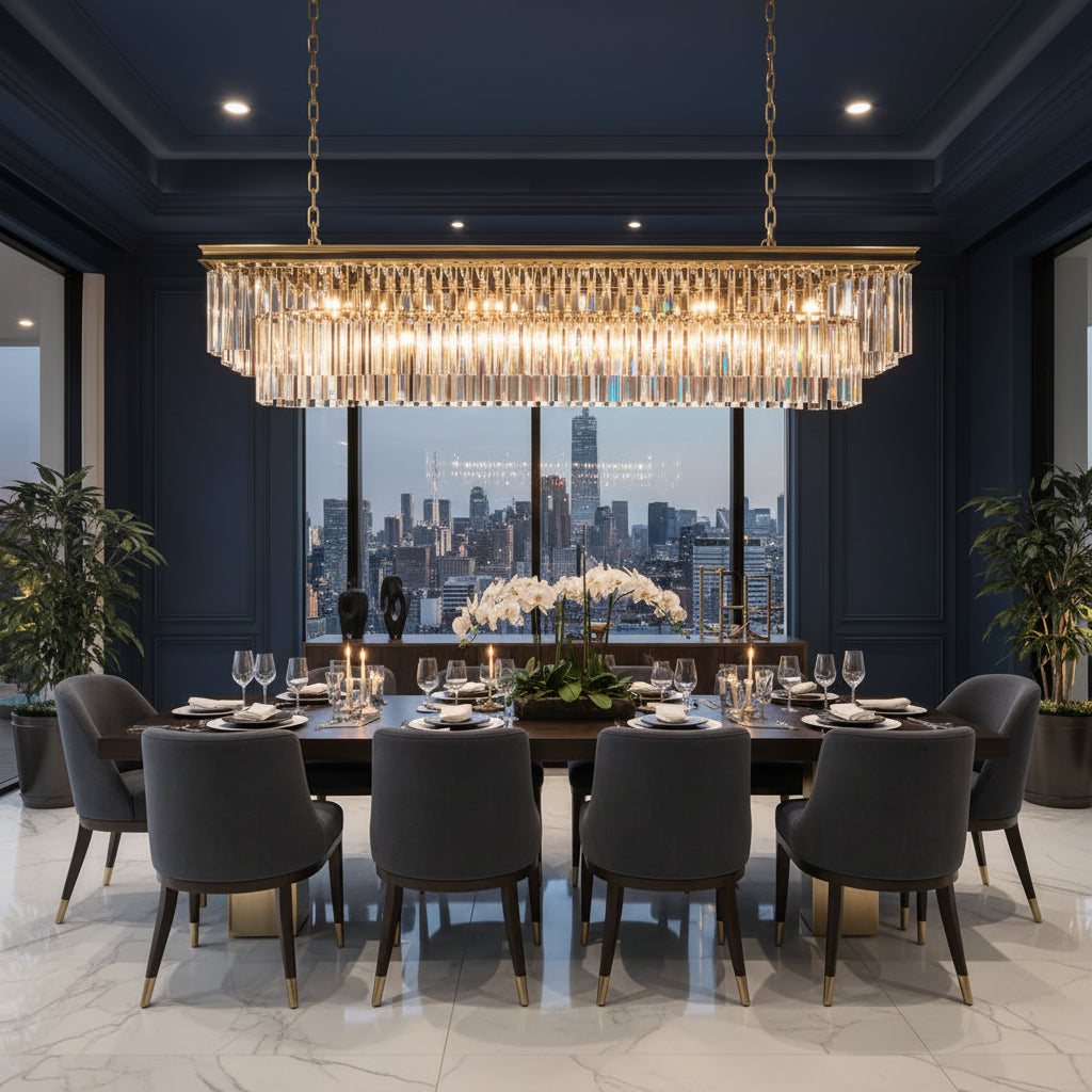 1920S Odeen Rectangular Chandelier