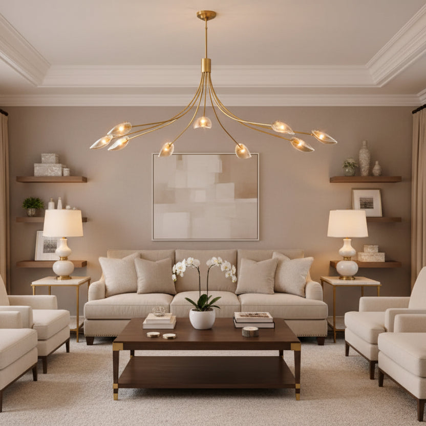 Selis Clear Glass Round Chandelier