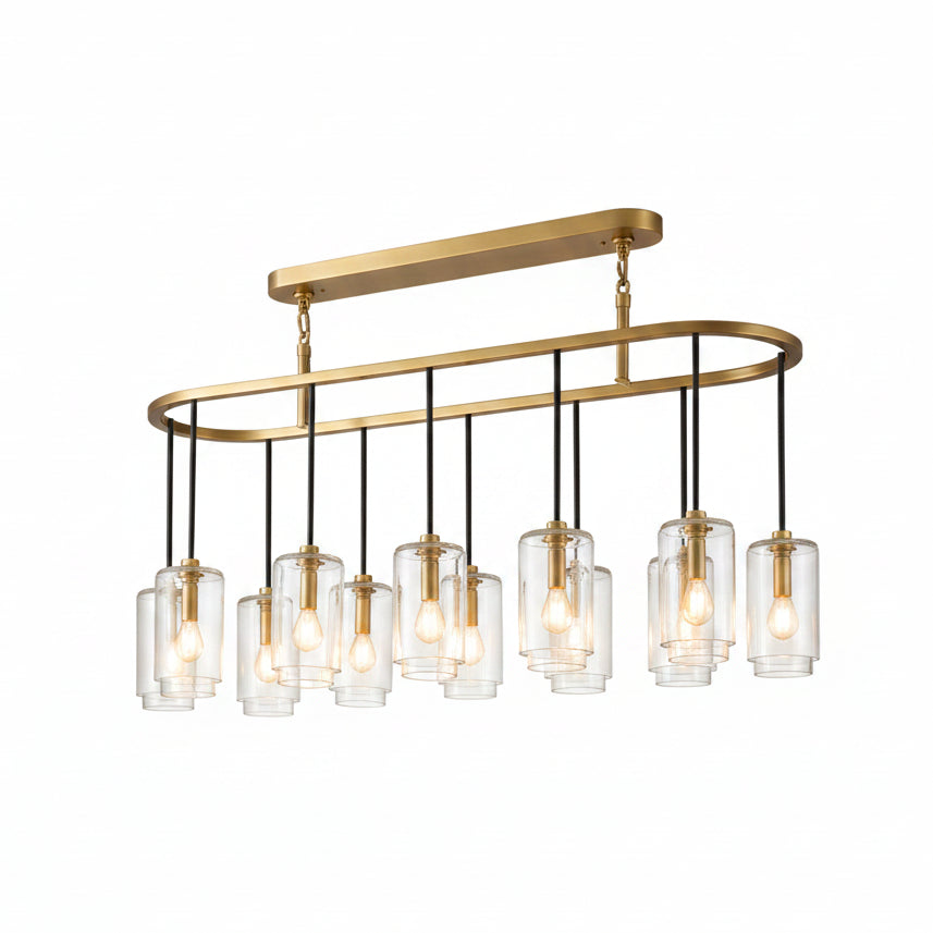 Lcaver Clear Glass Linear Chandelier
