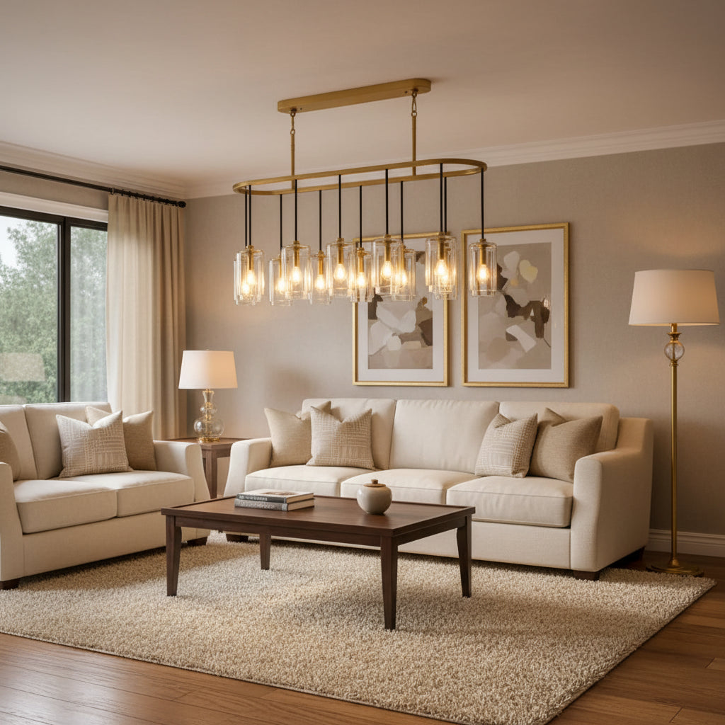 Lcaver Clear Glass Linear Chandelier