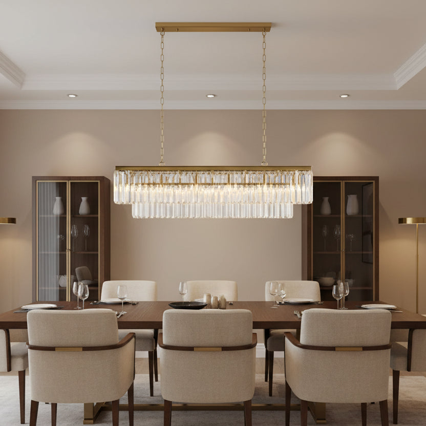Leyland Tiered Rectangular Chandelier