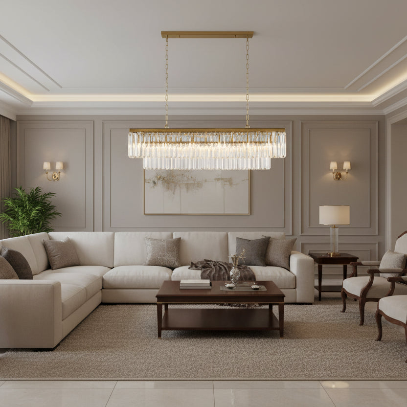 Leyland Tiered Rectangular Chandelier