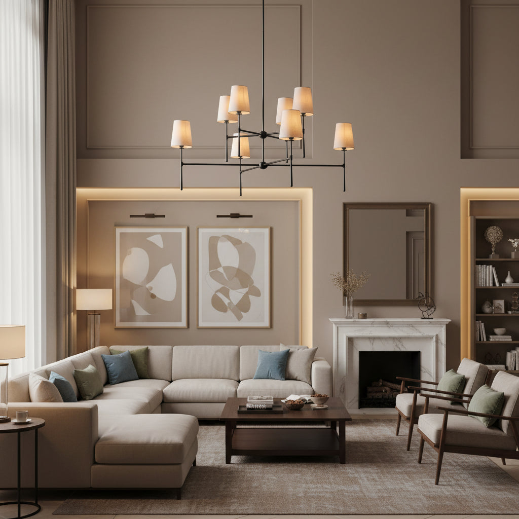 Rhodes Chandelier in Bronze
