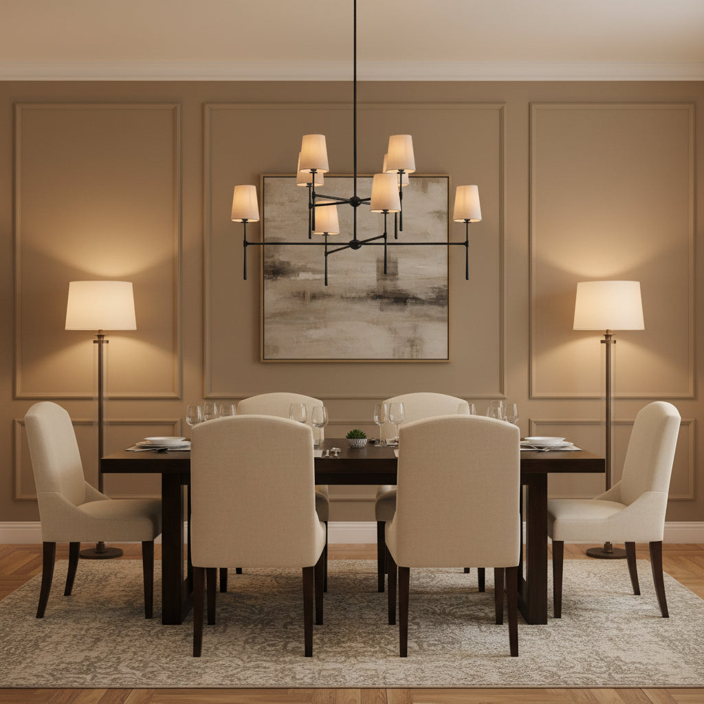 Rhodes Chandelier in Bronze