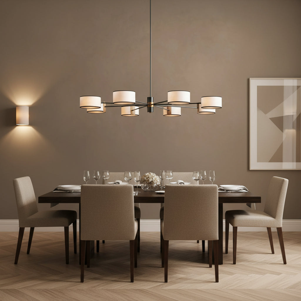 Daphne Fabric Round Chandelier