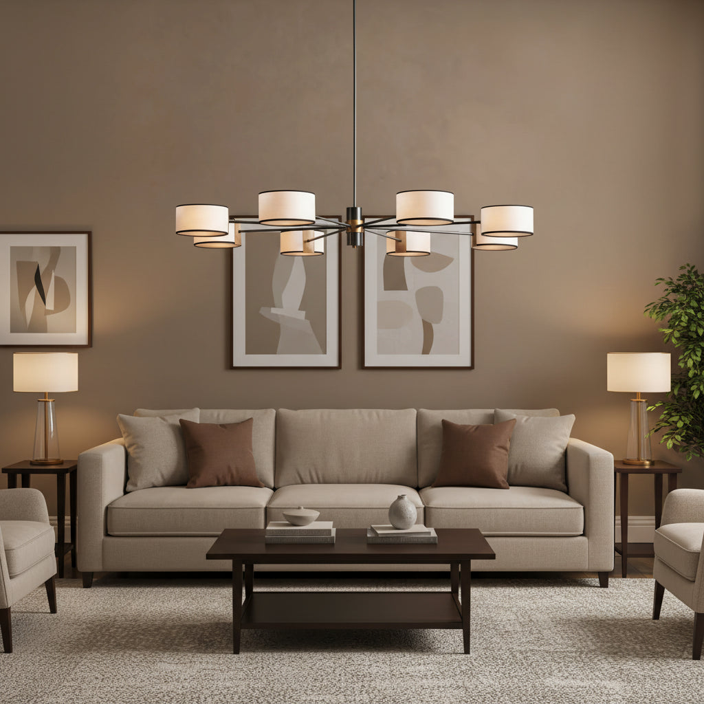 Daphne Fabric Round Chandelier