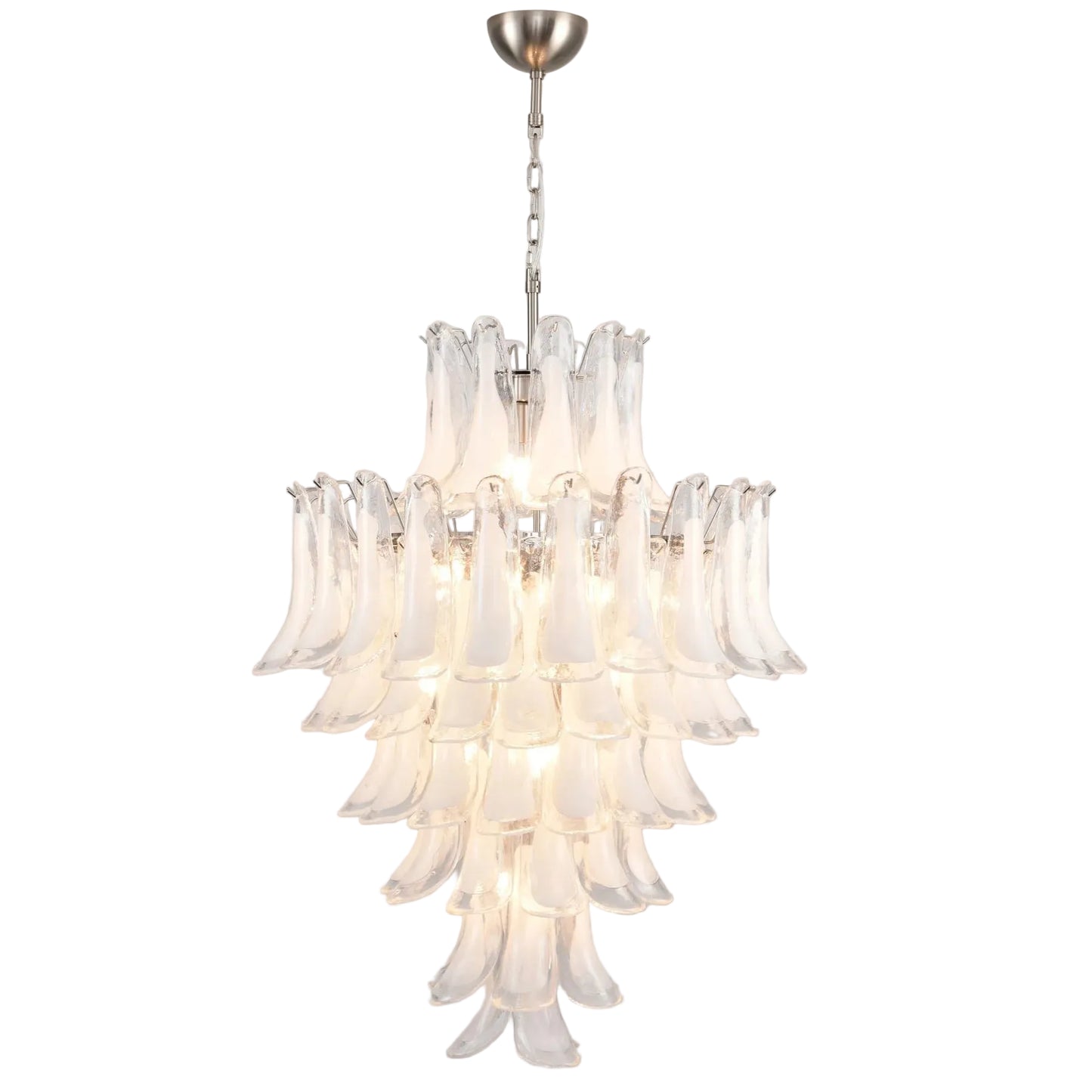White Cloud Glass Petals Chandelier