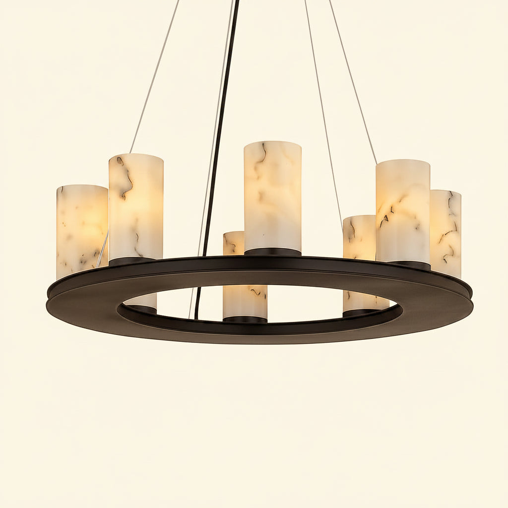 Centrum Round Alabaster Chandelier