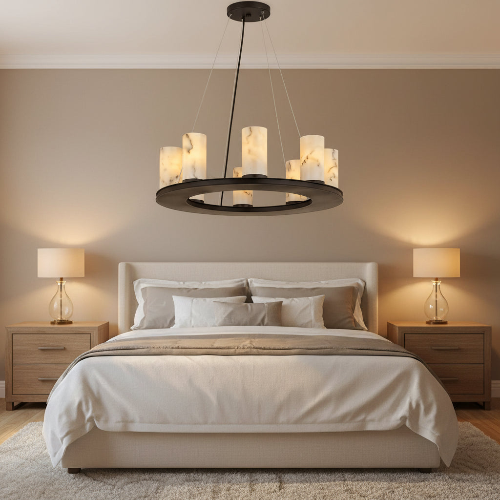 Centrum Round Alabaster Chandelier