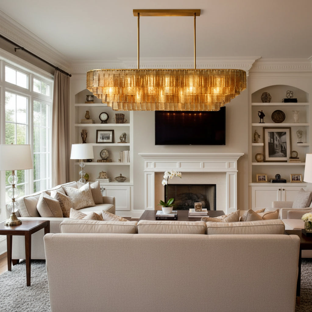 Lirene Smoke Glass Linear Chandelier