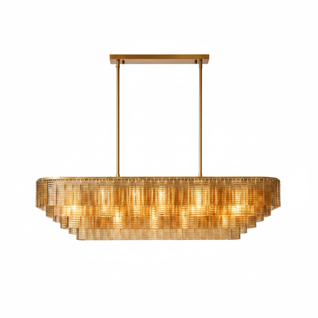 Lirene Smoke Glass Linear Chandelier