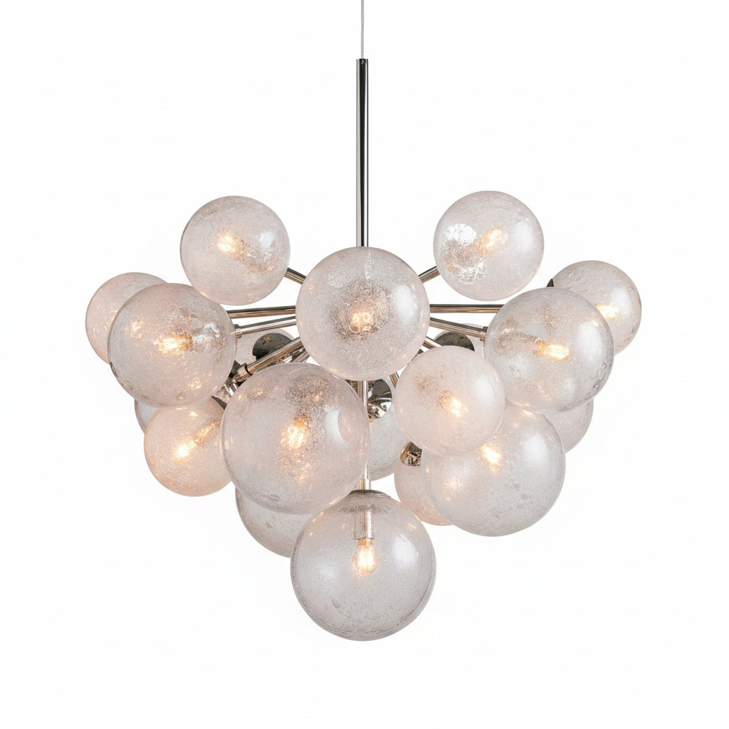 Mandoza Chandelier in Nickel