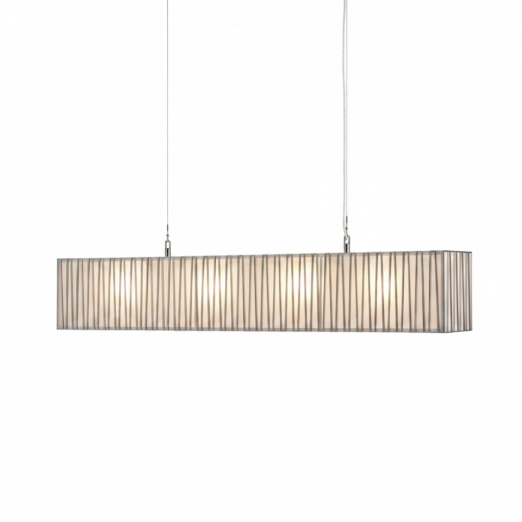 Jeunet Rectangular Chandelier in Nickel