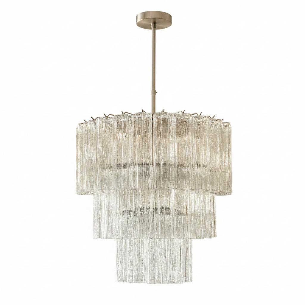 Tiered Tube Glass Chandelier